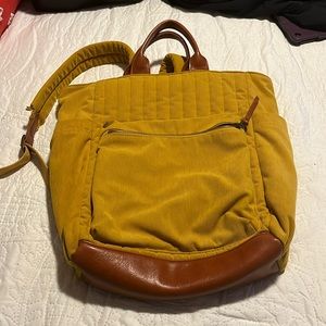 Mustard yellow backpack